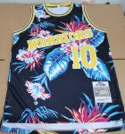 NBA 10 Hardaway warriors floral Maillot personnalisé imprimé